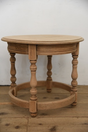 アンティーク　ラウンド　コーヒーテーブル　サイドテーブル　剥離　フレンチ