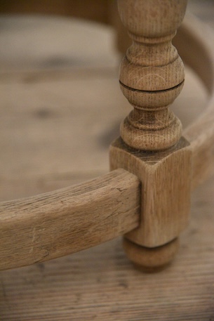 アンティーク　ラウンド　コーヒーテーブル　サイドテーブル　剥離　フレンチ