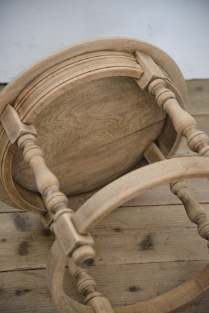 アンティーク　ラウンド　コーヒーテーブル　サイドテーブル　剥離　フレンチ