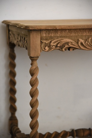 アンティーク　剥離　サイドテーブル　フレンチ　ベッドサイド