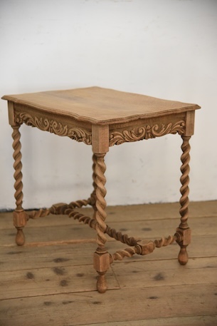 アンティーク　剥離　サイドテーブル　フレンチ　ベッドサイド