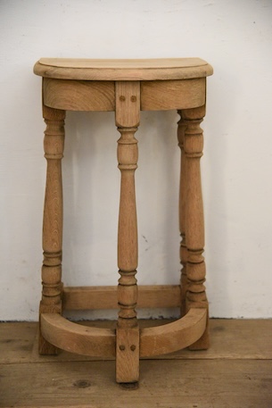 アンティーク　半円　コンソール　剥離　サイドテーブル　フレンチ