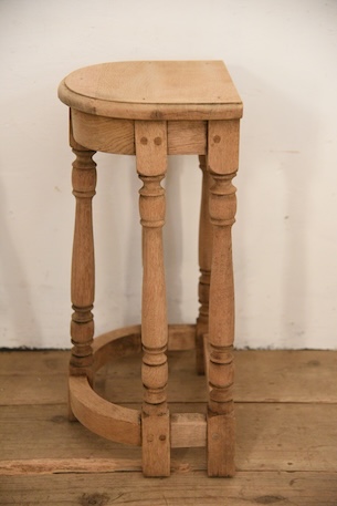 アンティーク　半円　コンソール　剥離　サイドテーブル　フレンチ