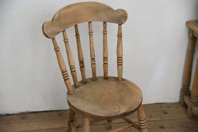 アンティーク　チェア　ダイニングチェア　イギリス　剥離　フレンチ