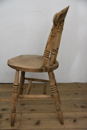 アンティーク　チェア　ダイニングチェア　イギリス　剥離　フレンチ