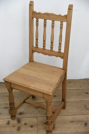 アンティーク　フレンチ　チャーチチェア　剥離　ロレーヌ　１