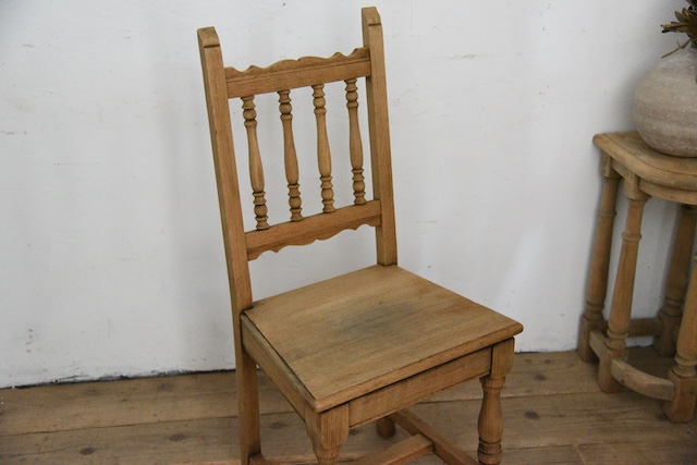 アンティーク　フレンチ　チャーチチェア　剥離　ロレーヌ　２