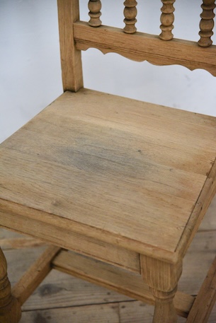 アンティーク　フレンチ　チャーチチェア　剥離　ロレーヌ　２