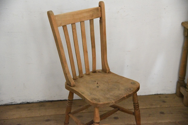 アンティーク　剥離　ウィンザーチェア　イギリス　フレンチ　ダイニングチェア　２