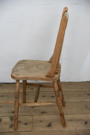 アンティーク　剥離　ウィンザーチェア　イギリス　フレンチ　ダイニングチェア　２