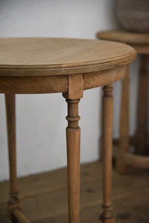 アンティーク　ラウンド　サイドテーブル　剥離　１