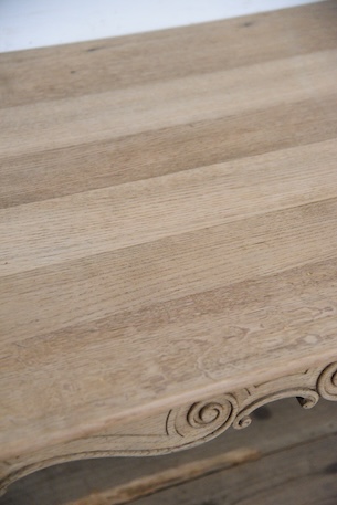 アンティーク　ダイニングテーブル　猫脚　フレンチ　剥離