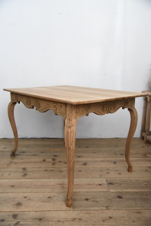 アンティーク　ダイニングテーブル　猫脚　フレンチ　剥離