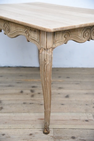 アンティーク　ダイニングテーブル　猫脚　フレンチ　剥離