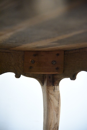 アンティーク　ダイニングテーブル　猫脚　フレンチ　剥離