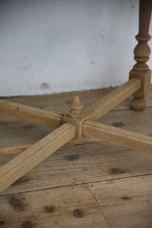 アンティーク　ラウンド　テーブル　サイドテーブル　剥離　フレンチ