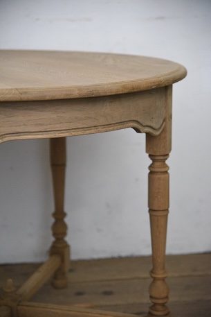 アンティーク　ラウンド　テーブル　サイドテーブル　剥離　フレンチ