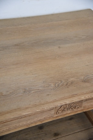 アンティーク　フレンチ　ダイニングテーブル　剥離　ディスプレイ