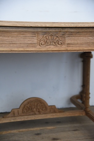 アンティーク　フレンチ　ダイニングテーブル　剥離　ディスプレイ