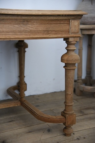 アンティーク　フレンチ　ダイニングテーブル　剥離　ディスプレイ