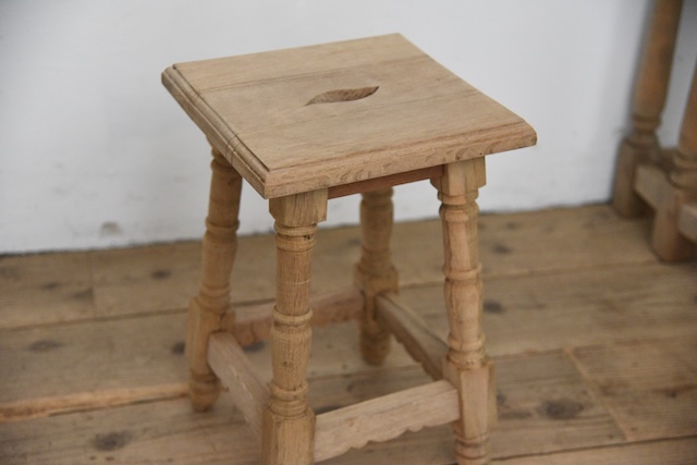 アンティーク　スツール　剥離　フレンチ　サイドテーブル　花台
