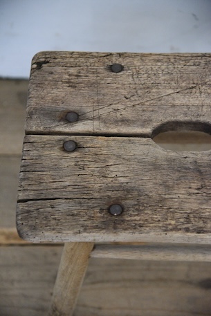 アンティーク　スツール　フレンチ　花台　オールド　腰掛け