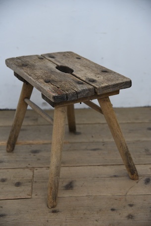 アンティーク　スツール　フレンチ　花台　オールド　腰掛け