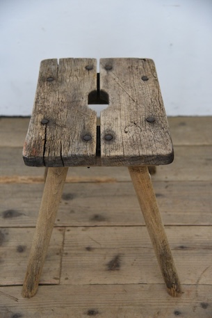 アンティーク　スツール　フレンチ　花台　オールド　腰掛け