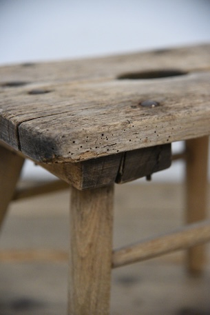 アンティーク　スツール　フレンチ　花台　オールド　腰掛け