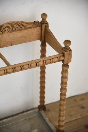 アンティーク　アンブレラスタンド　剥離　スティックスタンド　フレンチ　傘立て