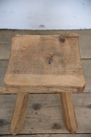 アンティーク　スツール　腰掛け　剥離　フレンチ