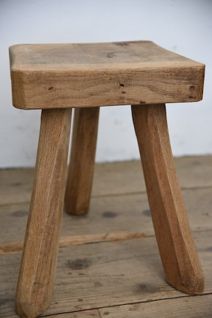 アンティーク　スツール　腰掛け　剥離　フレンチ