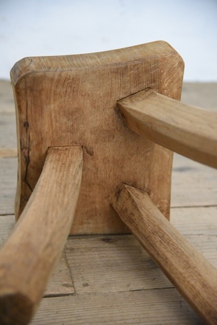 アンティーク　スツール　腰掛け　剥離　フレンチ