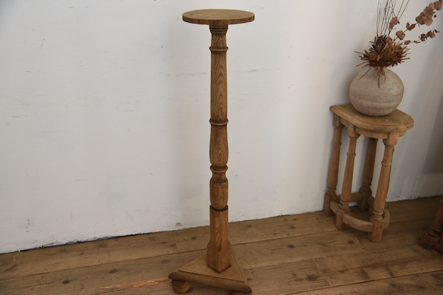 アンティーク　ハイスタンド　花台　フラワースタンド　剥離　フレンチ　１