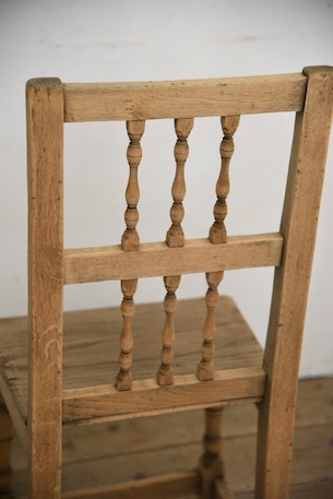 アンティーク　フレンチ　ダイニングチェア　剥離　ロレーヌ　３