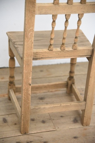 アンティーク　フレンチ　ダイニングチェア　剥離　ロレーヌ　３