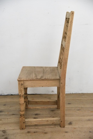 アンティーク　フレンチ　ダイニングチェア　剥離　ロレーヌ　３