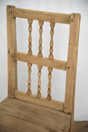 アンティーク　フレンチ　ダイニングチェア　剥離　ロレーヌ　３