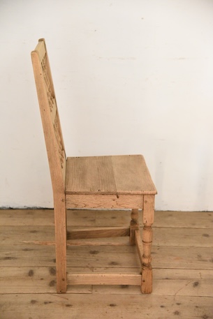 アンティーク　フレンチ　ダイニングチェア　剥離　ロレーヌ　４