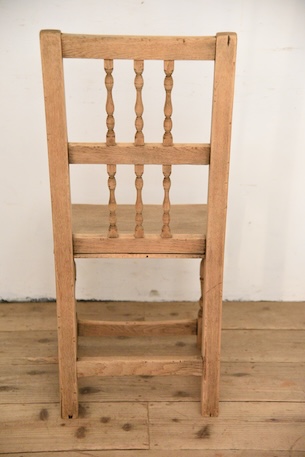 アンティーク　フレンチ　ダイニングチェア　剥離　ロレーヌ　４