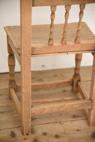 アンティーク　フレンチ　ダイニングチェア　剥離　ロレーヌ　４