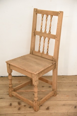 アンティーク　フレンチ　ダイニングチェア　剥離　ロレーヌ　４