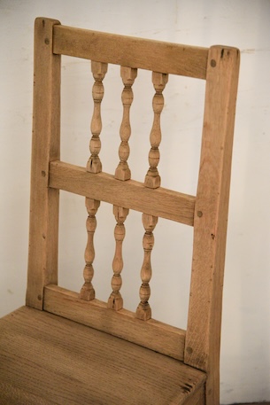 アンティーク　フレンチ　ダイニングチェア　剥離　ロレーヌ　４