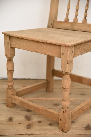 アンティーク　フレンチ　ダイニングチェア　剥離　ロレーヌ　４