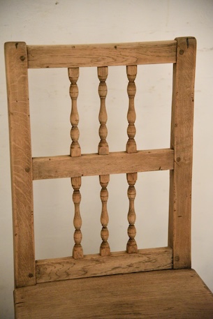 アンティーク　フレンチ　ダイニングチェア　剥離　ロレーヌ　５