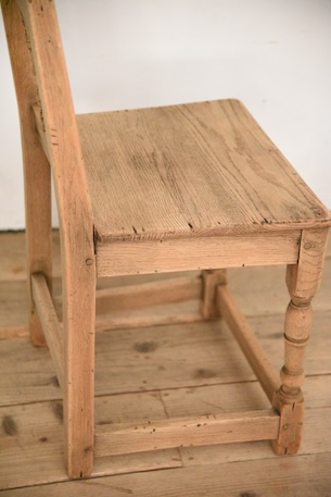 アンティーク　フレンチ　ダイニングチェア　剥離　ロレーヌ　５