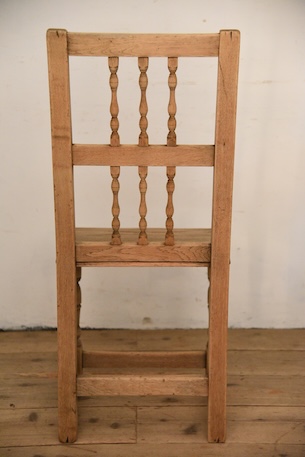 アンティーク　フレンチ　ダイニングチェア　剥離　ロレーヌ　５