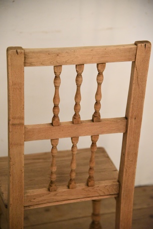 アンティーク　フレンチ　ダイニングチェア　剥離　ロレーヌ　５