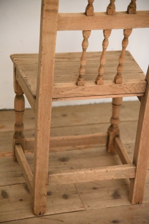 アンティーク　フレンチ　ダイニングチェア　剥離　ロレーヌ　５