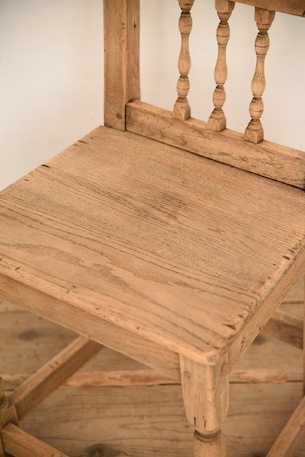 アンティーク　フレンチ　ダイニングチェア　剥離　ロレーヌ　５